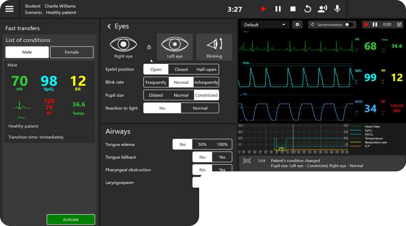 Arthur simulator software interface