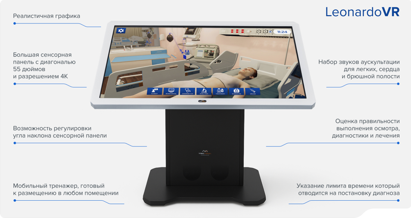 Интерактивная система обучения клиническому мышлению Leonardo VR